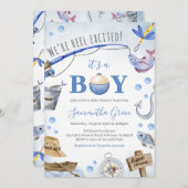 We zijn erg opgewonden Het is een Boy Baby shower Kaart (Voorkant / Achterkant)