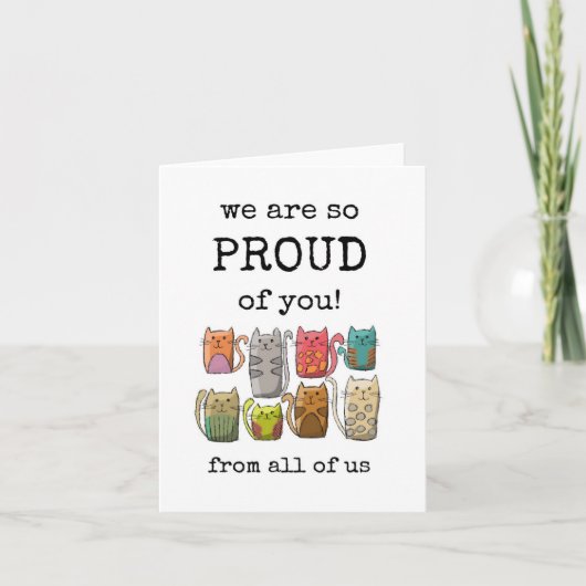 We zijn erg trots op je, grappig, van ons allemaal kaart (Voorkant)