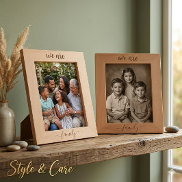 We zijn familie - 8" x 10" gegraveerde houten lijs lijstjes