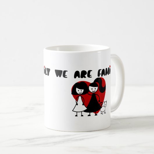 We zijn familie Gay/lesbische familie twee vrouwen Koffiemok (Voorkant rechts)