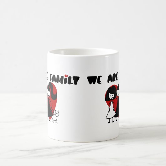 We zijn familie Gay/lesbische familie twee vrouwen Koffiemok (Center)