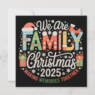 We zijn Familie Kerstmis 2025 Xmas Vakantie Feestdagenkaart