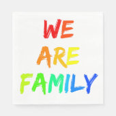 We zijn familie-regenboogadoptie, foster, gemengd servet (Voorkant)