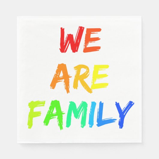 We zijn familie-regenboogadoptie, foster, gemengd servet (Voorkant)