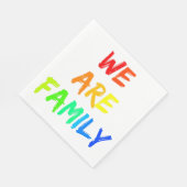 We zijn familie-regenboogadoptie, foster, gemengd servet (Hoek)