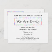 We zijn familie reünie of feest save the date aankondigingskaart (Voorkant / Achterkant)
