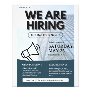 We zijn Flyer, vacature, Flyer inhuren Foto Afdruk