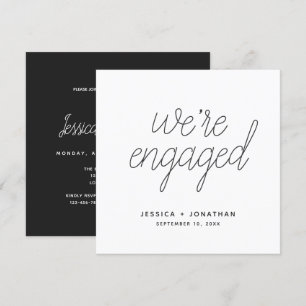 We zijn gebundelde Simple Engagement Party-kalligr Kaart