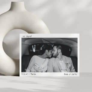 We zijn geëlimineerd foto handschrift minimalistis aankondiging