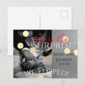 We zijn geëlimineerd Merry Big Surprise kerstvakan Briefkaart (Voorkant / Achterkant)