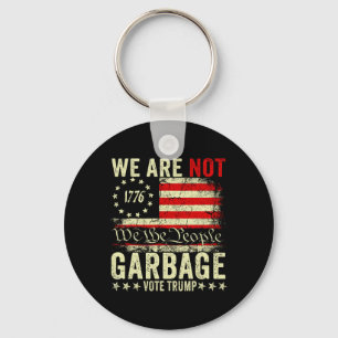 We zijn geen afval Votetrump 2025 Trump-aanhanger Sleutelhanger