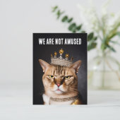 We zijn geen geamuseerde koninklijke bruinkat met  briefkaart (Staand voorkant)