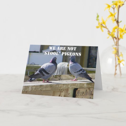 WE ZIJN GEEN STOELDUIVEN KAART (Gele Bloem)