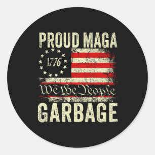 We zijn geen vuilnismannen die Trump stemmen voor  Ronde Sticker