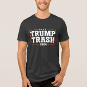 We zijn geen vuilnisstemTrump 2024 Trump-supporter Tri-Blend Shirt (Voorkant)