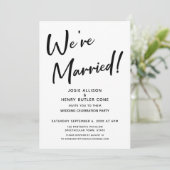 We zijn gehuwd met moderne bruiloft-receptie Gold  Kaart (Staand voorkant)