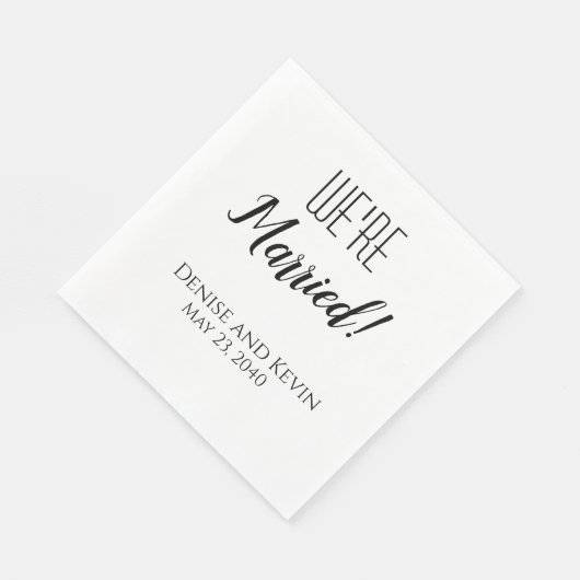 We zijn gehuwd op persoonlijke bruiloft Napkins Servet (Hoek)