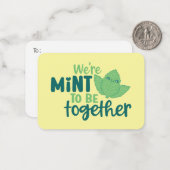 We zijn gek om grappig te zijn, paarse Valentijnsd Notitiekaartje (Voorkant / Achterkant in situ)