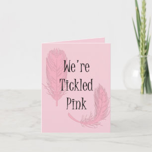 We zijn gekankeerde roze veren Dank je wel Bedankkaart