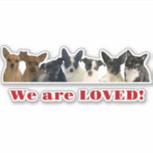 We zijn geliefd! voor dierenvrienden sticker (Voorkant)
