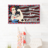 We zijn gelijk, vrouwengelijkheidsrechten Banner (Insitu)