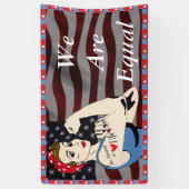 We zijn gelijk, vrouwengelijkheidsrechten Banner (Verticaal)
