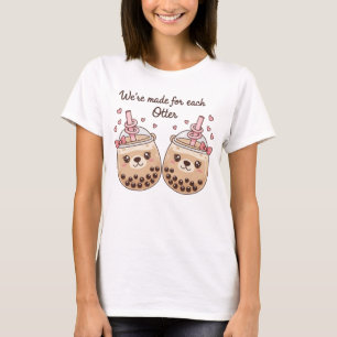 "We zijn gemaakt voor elke Otter" Schattige Boba T T-shirt