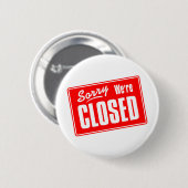 We zijn gesloten ronde button 5,7 cm (Voorkant /achterkant)