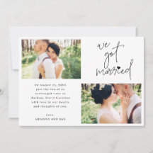 We zijn getrouwd 2-foto script hart bruiloft