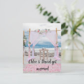 We zijn getrouwd. Aankondiging van het Briefkaart  (Staand voorkant)