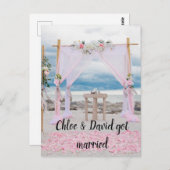 We zijn getrouwd. Aankondiging van het Briefkaart  (Voorkant / Achterkant)