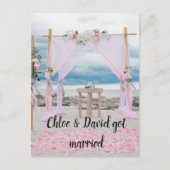 We zijn getrouwd. Aankondiging van het Briefkaart  (Voorkant)