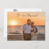 We zijn getrouwd" Aankondigingen van een bruiloft  Aankondigingskaart (Voorkant / Achterkant)