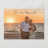 We zijn getrouwd" Aankondigingen van een bruiloft  Aankondigingskaart (Voorkant)