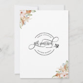 We zijn getrouwd, aardse bloemen, getrouwd aankondiging (Achterkant)