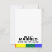 We zijn getrouwd, bedankt voor je komst (Voorkant)