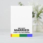 We zijn getrouwd, bedankt voor je komst (Staand voorkant)