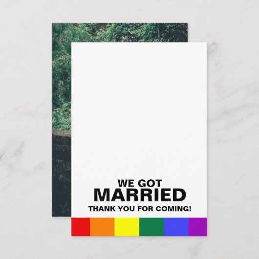 We zijn getrouwd, bedankt voor je komst (Voorkant / Achterkant)