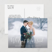 WE ZIJN GETROUWD | briefkaart voor huwelijksaankon (Voorkant / Achterkant)