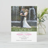 We Zijn Getrouwd Bruiloftsreceptie Kaart (Staand voorkant)