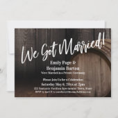 We zijn getrouwd. Casual handschriftafdruk Kaart (Voorkant)