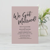 We zijn getrouwd. Casual Roos Eenvoudige ontvangst Kaart (Staand voorkant)