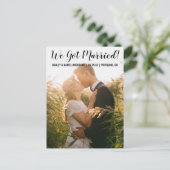 We zijn getrouwd elopement aankondiging briefkaart (Staand voorkant)