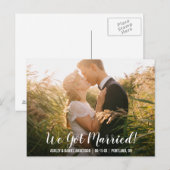 We zijn getrouwd elopement aankondiging briefkaart (Voorkant / Achterkant)