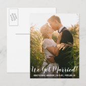 We zijn getrouwd elopement aankondiging briefkaart (Voorkant / Achterkant)