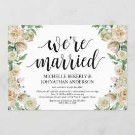 We zijn getrouwd Elopement Ontvangst Kaart