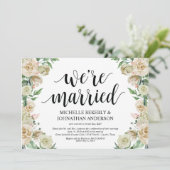 We zijn getrouwd Elopement Reception Kaart (Staand voorkant)