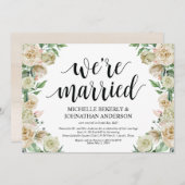 We zijn getrouwd Elopement Reception Kaart (Voorkant / Achterkant)