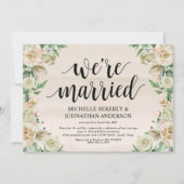 We zijn getrouwd Elopement Reception Kaart (Voorkant)