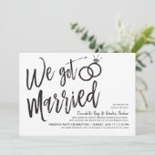 We Zijn Getrouwd | Feest na de Bruiloft Kaart (Staand voorkant)